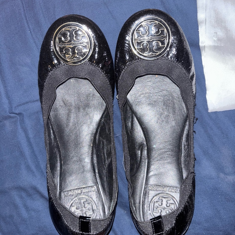 Tory Burch Black Ballet Flats